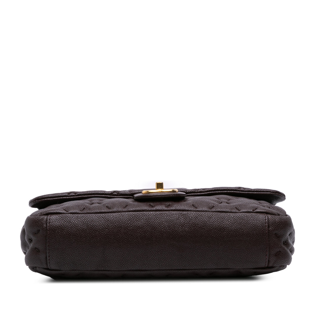 Caviar Wild Stitch Flap Brown - Gaby Paris