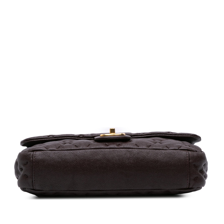 Caviar Wild Stitch Flap Brown - Gaby Paris
