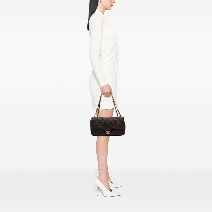 Caviar Wild Stitch Flap Brown - Gaby Paris