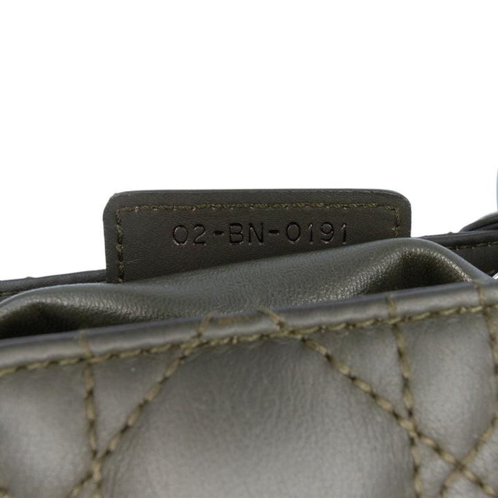 Dior Lady Dior Cannage Moyen Cuir d'agneau Marron – vue 6 – GABY PARIS