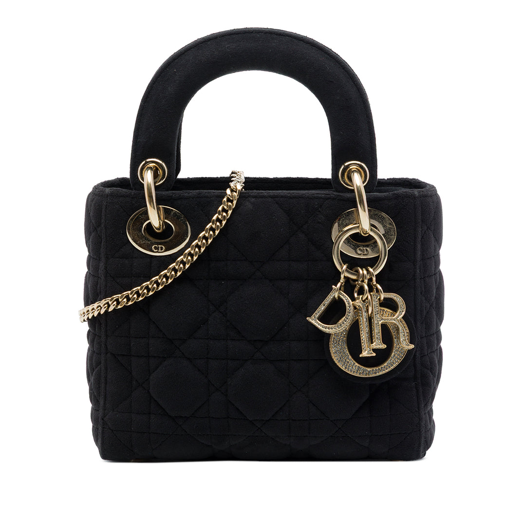 Dior Sac à main Lady Dior Cannage Mini Noir – vue principale – GABY PARIS