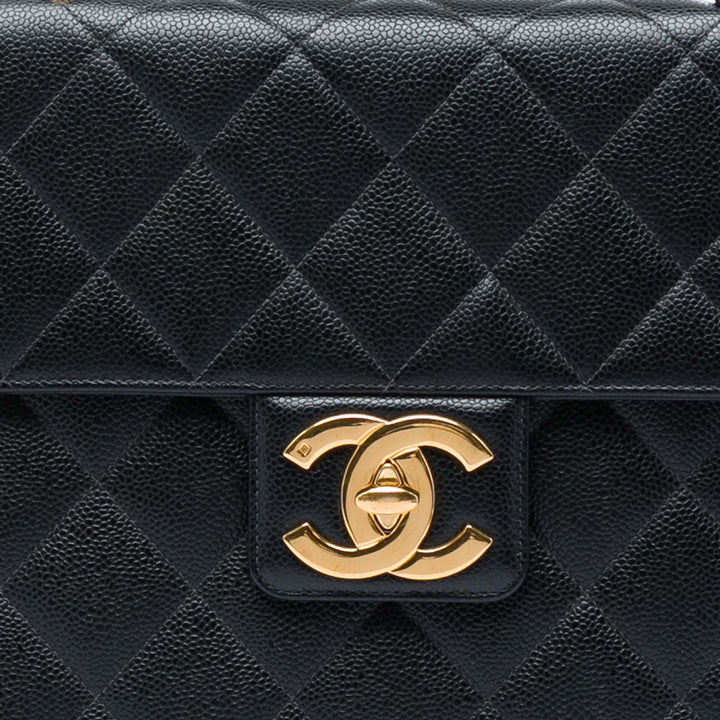 CC Matelassé Porte-documents Cuir caviar Noir