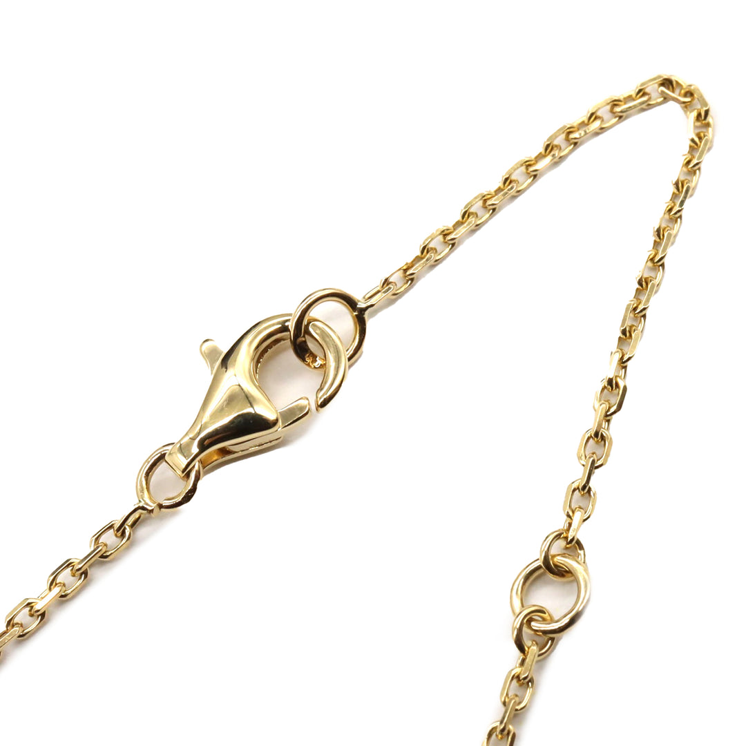 18K Yellow Gold and Onyx Vintage Alhambra Pendant Necklace Gold - Gaby Paris