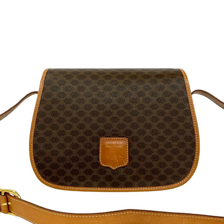 Celine Macadam Sac Sac Toile enduite Marron