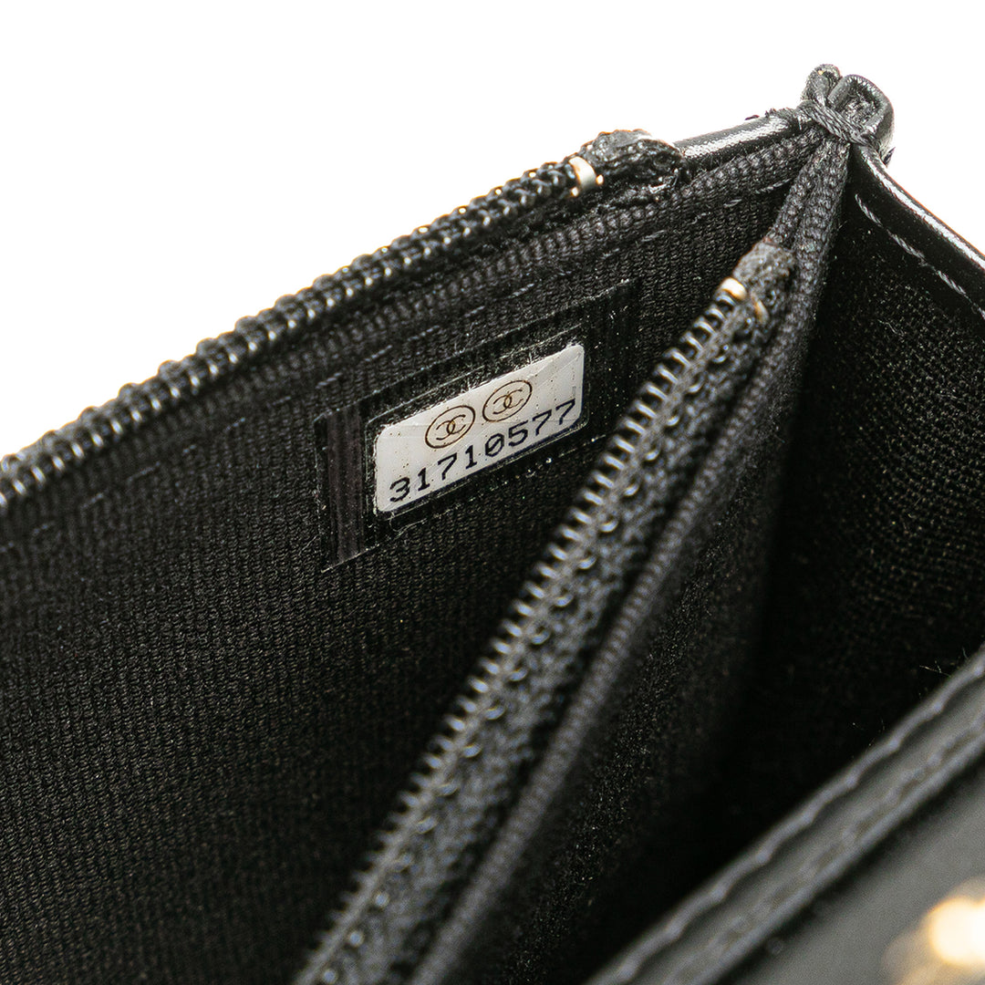 Quilted Calfskin Maxi Pearls Clutch With Chain Black - Gaby Paris