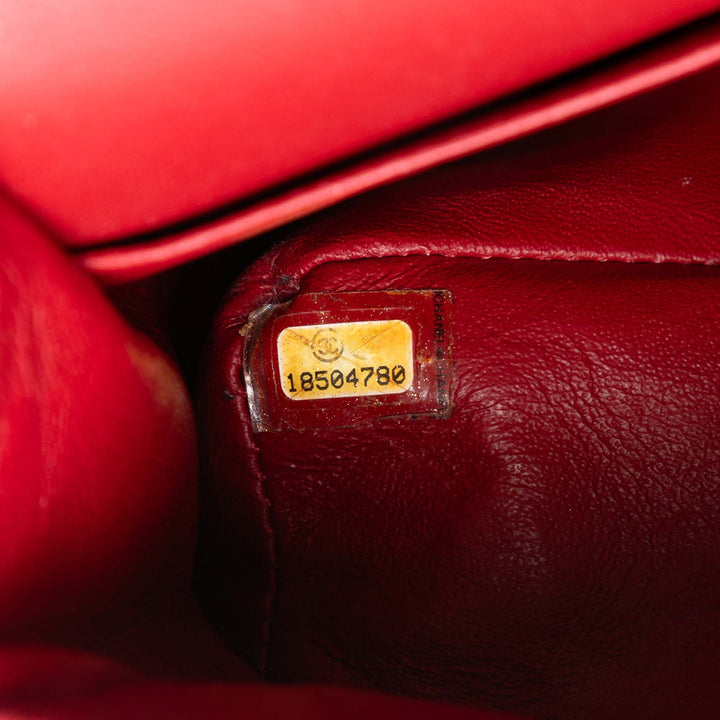 Chanel Medium Classic Cuir verni Double rabat