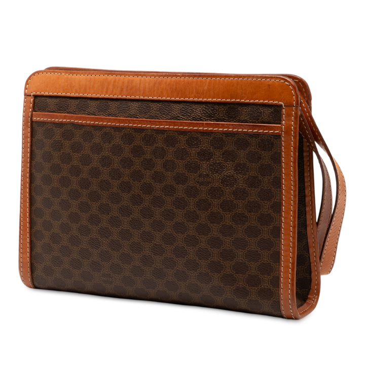 Celine Macadam Coated Toile Pochette Marron – GABY PARIS Authentique