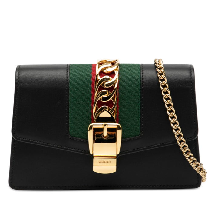 Gucci Super Mini Cuir Sylvie Chain Sac porté croisé