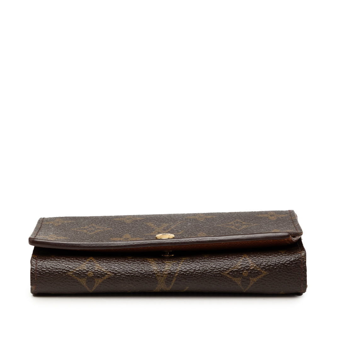 Louis Vuitton Monogram Porte Monnaie Tresor Portefeuille