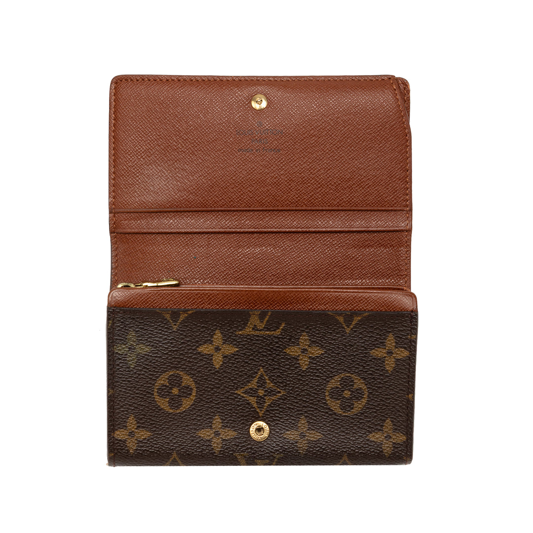 Louis Vuitton Monogram Porte Monnaie Tresor Portefeuille