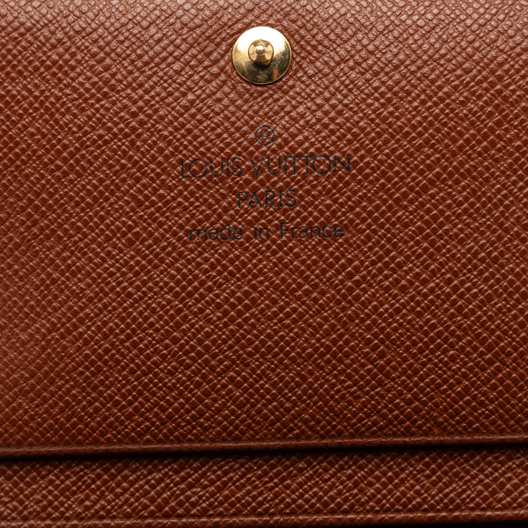 Louis Vuitton Monogram Porte Monnaie Tresor Portefeuille