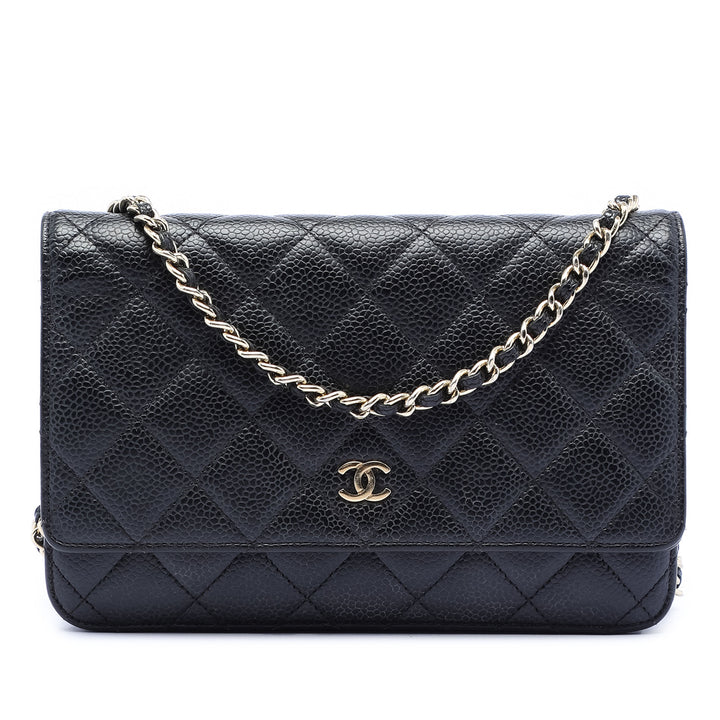 Chanel CC Matelassé Caviar Wallet on Chain