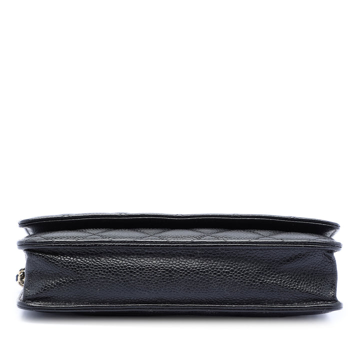 Chanel CC Matelassé Caviar Wallet on Chain