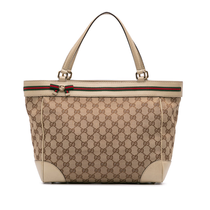 GG Canvas Mayfair Tote Brown - Gaby Paris