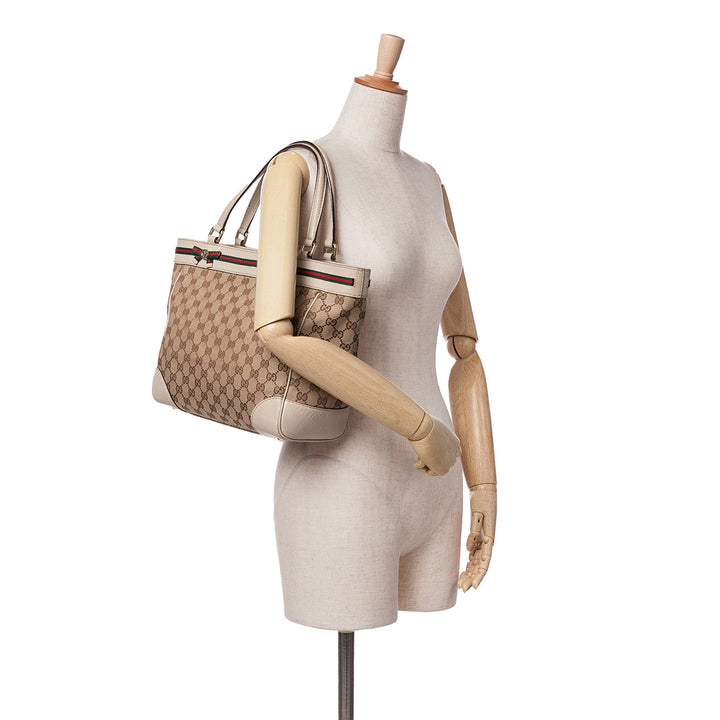 GG Canvas Mayfair Tote Brown - Gaby Paris