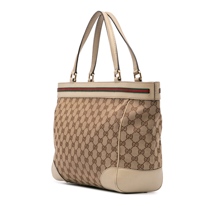 GG Canvas Mayfair Tote Brown - Gaby Paris