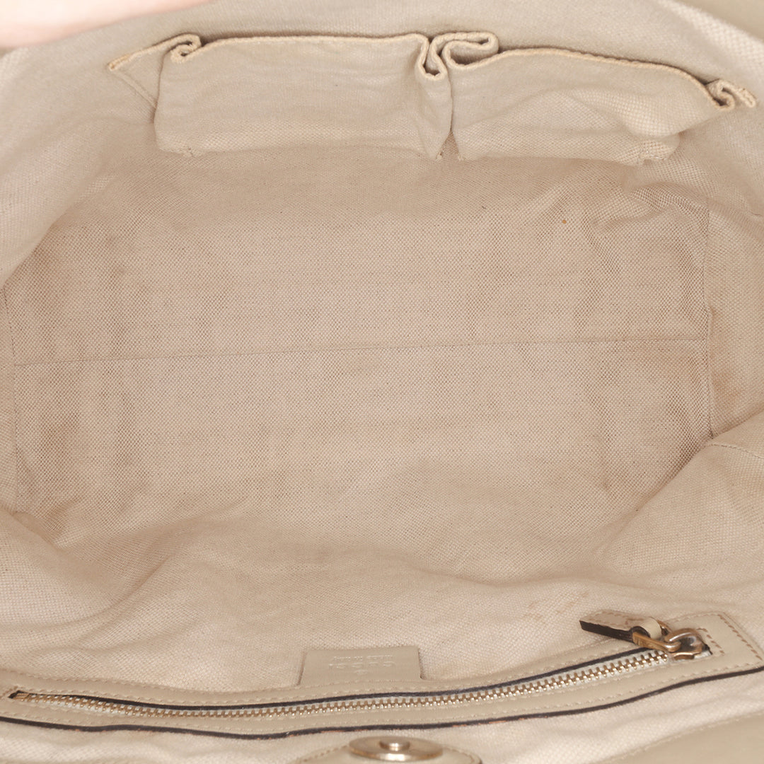 GG Canvas Mayfair Tote Brown - Gaby Paris