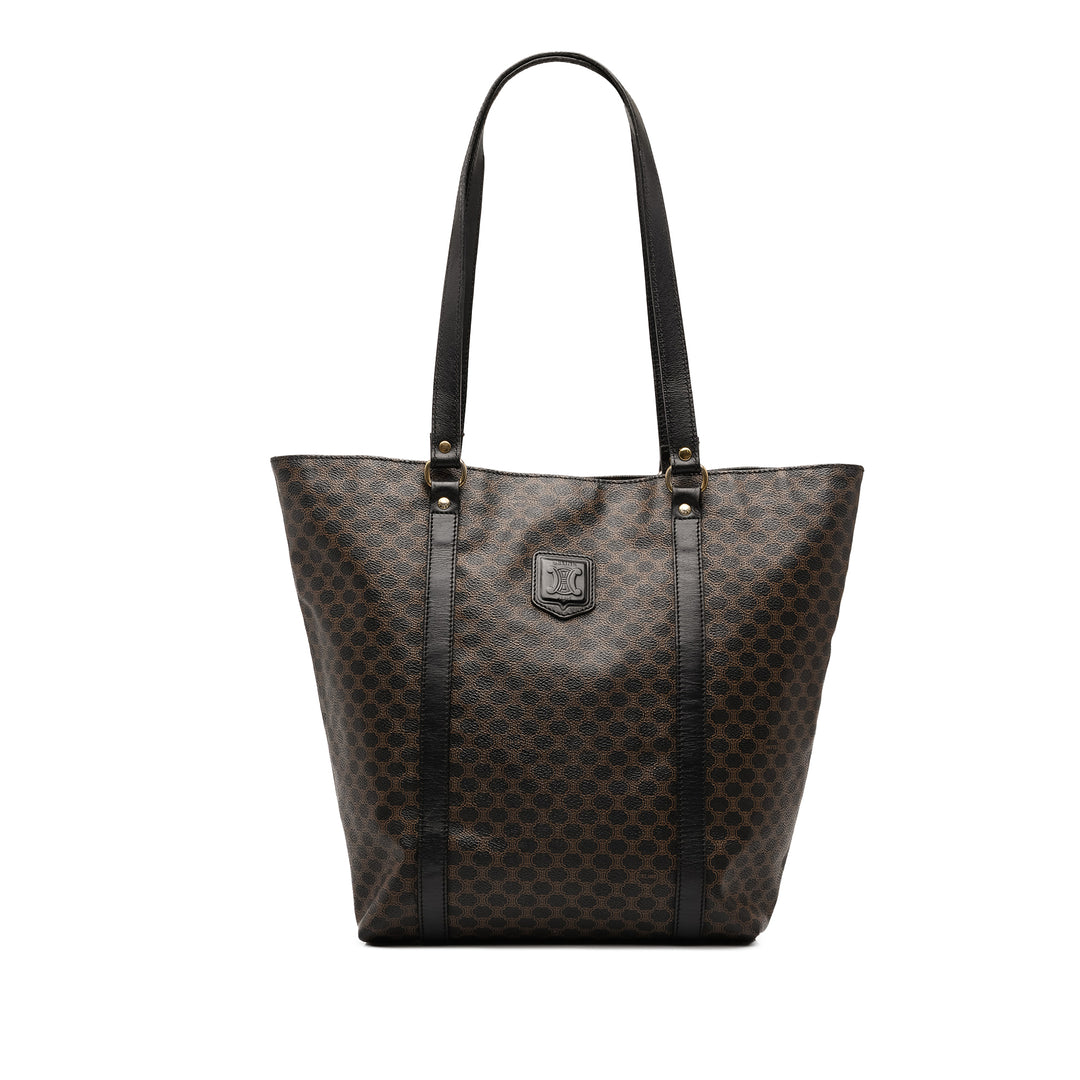 Celine Macadam Cabas Toile enduite Marron