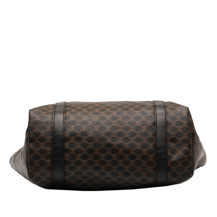 Celine Macadam Cabas Toile enduite Marron