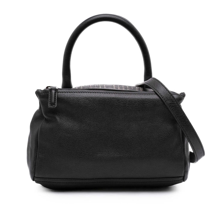 Grommets Pandora Sac Petit Cuir de chèvre Noir