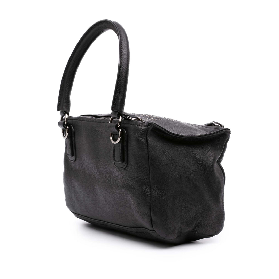 Grommets Pandora Sac Petit Cuir de chèvre Noir