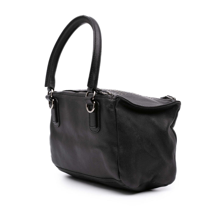 Grommets Pandora Sac Petit Cuir de chèvre Noir