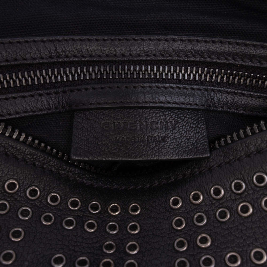 Grommets Pandora Sac Petit Cuir de chèvre Noir