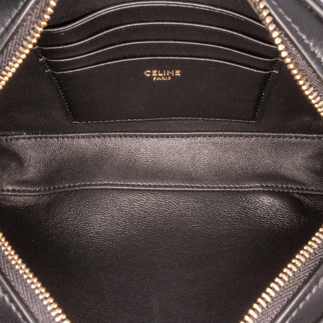Leather Crecy Belt Bag Black - Gaby Paris
