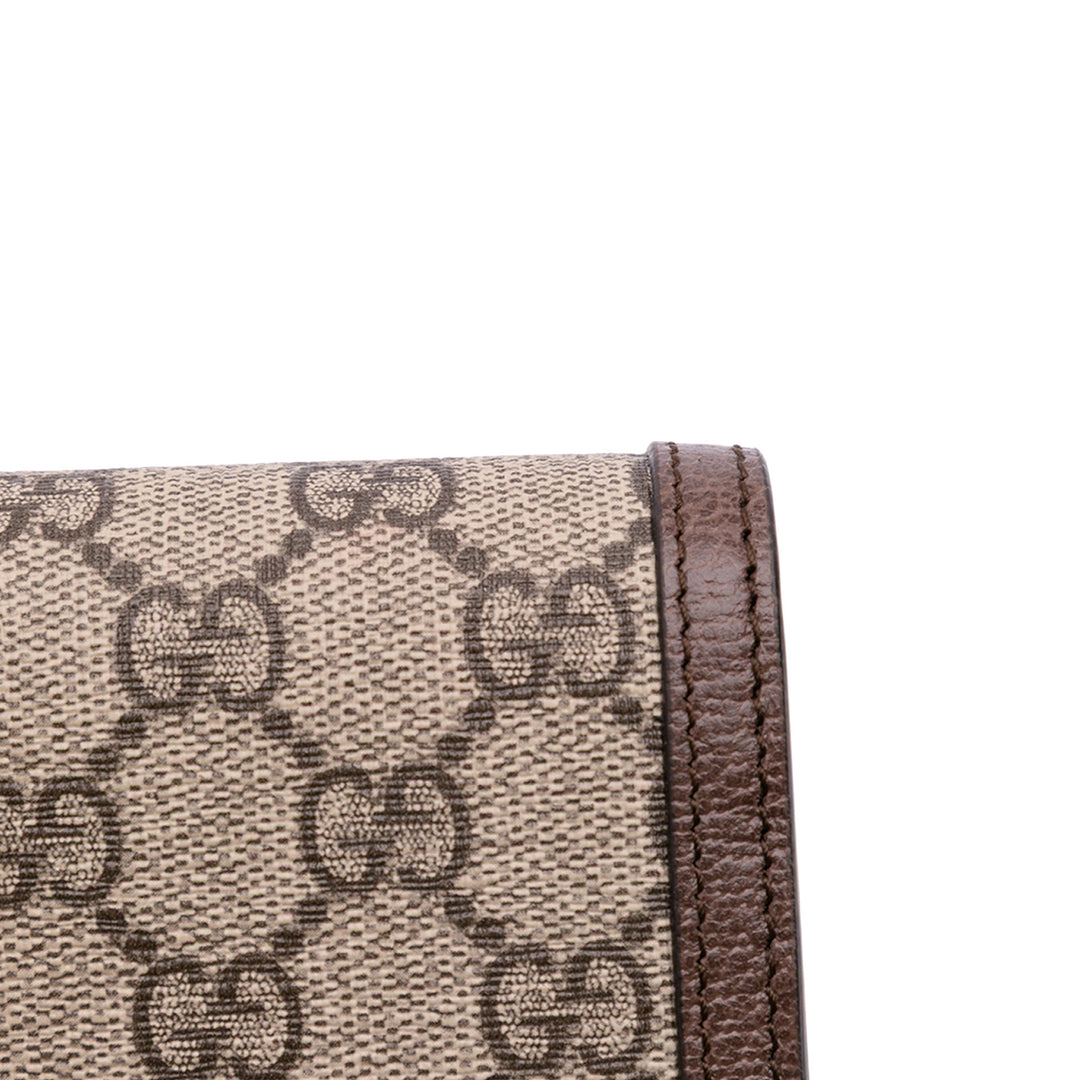 Gucci GG Supreme Web Ophidia Continental Wallet Marron