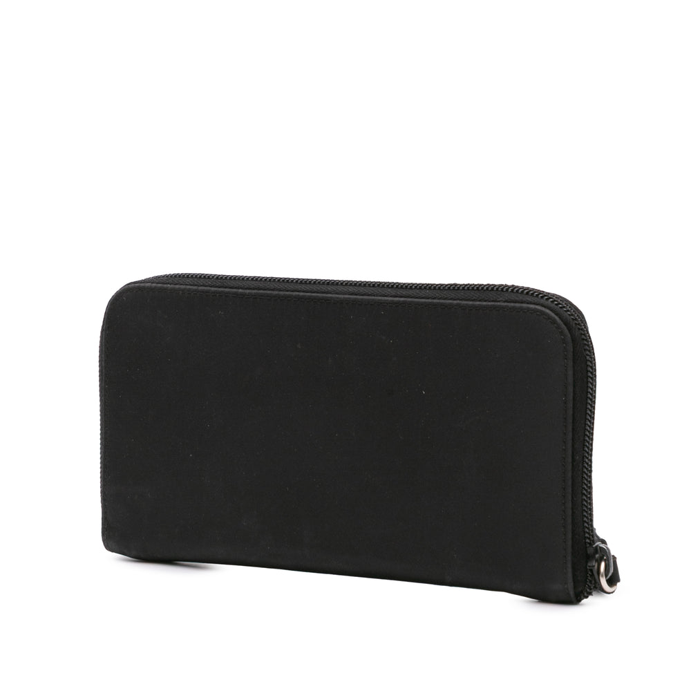 Tessuto Zip Around Long Wallet Black - Gaby Paris