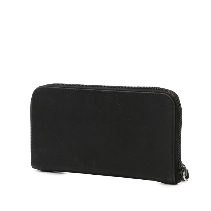 Tessuto Zip Around Long Wallet Black - Gaby Paris