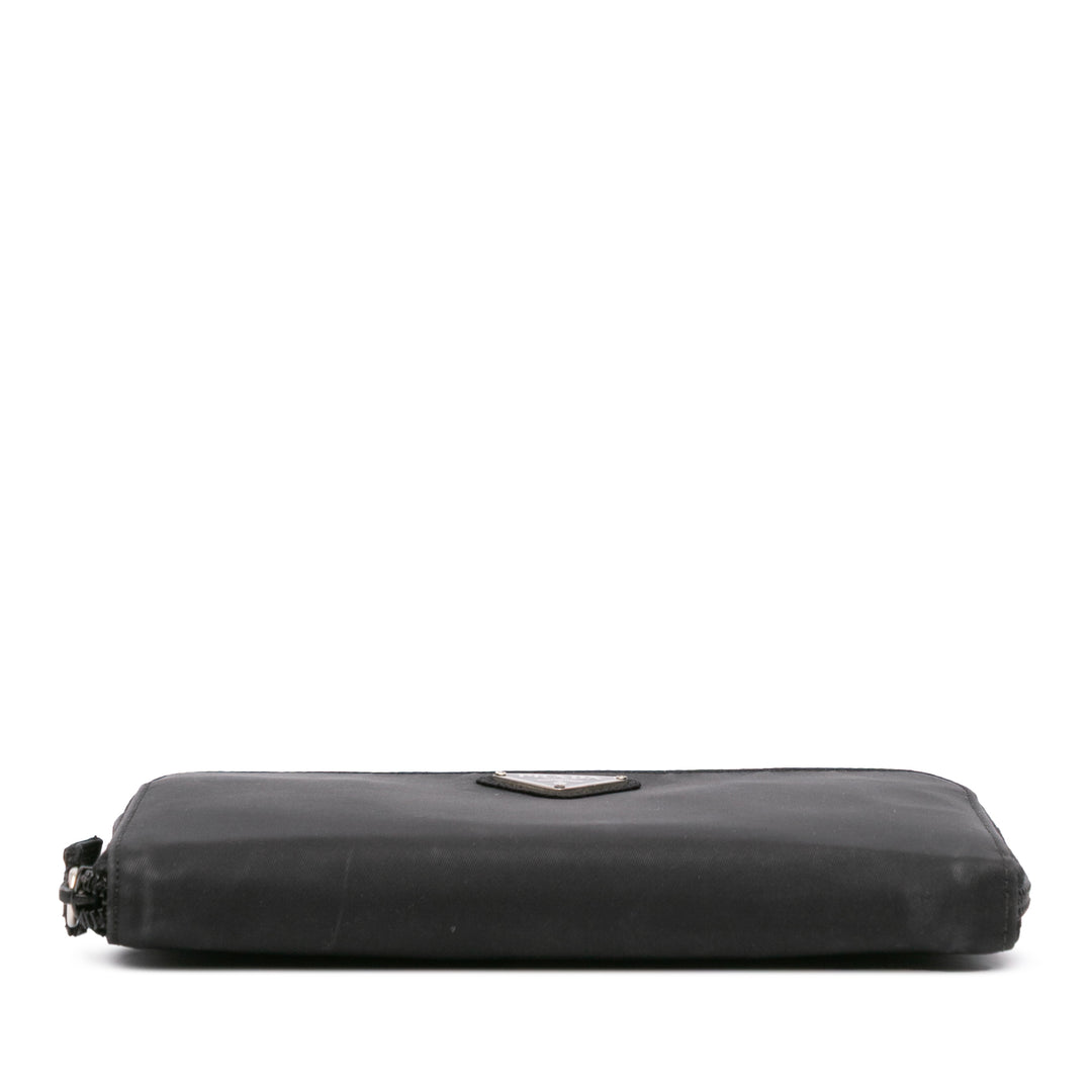 Tessuto Zip Around Long Wallet Black - Gaby Paris