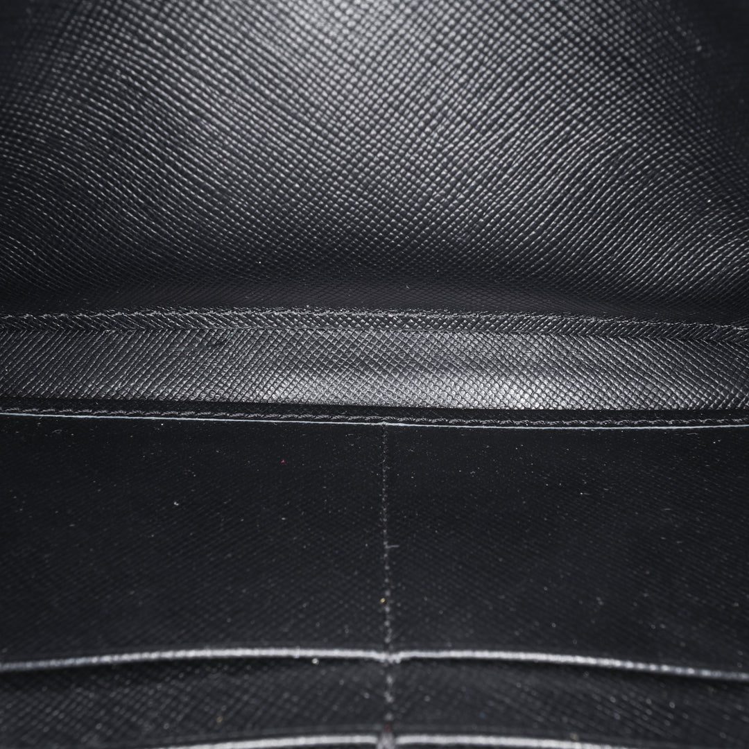Tessuto Zip Around Long Wallet Black - Gaby Paris