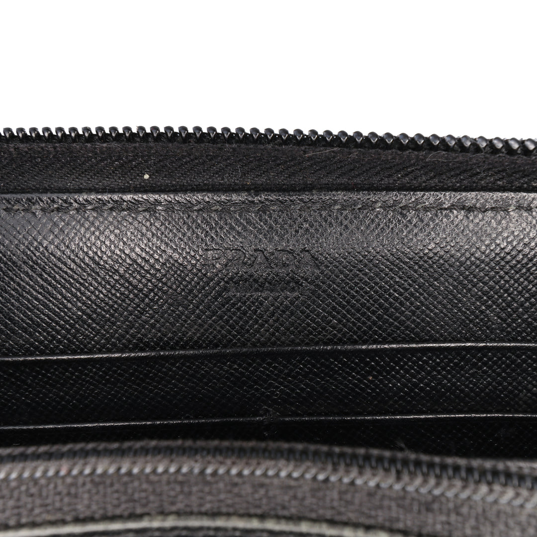 Tessuto Zip Around Long Wallet Black - Gaby Paris