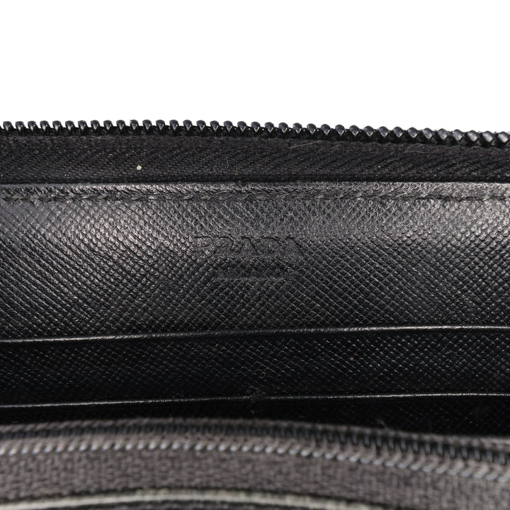 Tessuto Zip Around Long Wallet Black - Gaby Paris