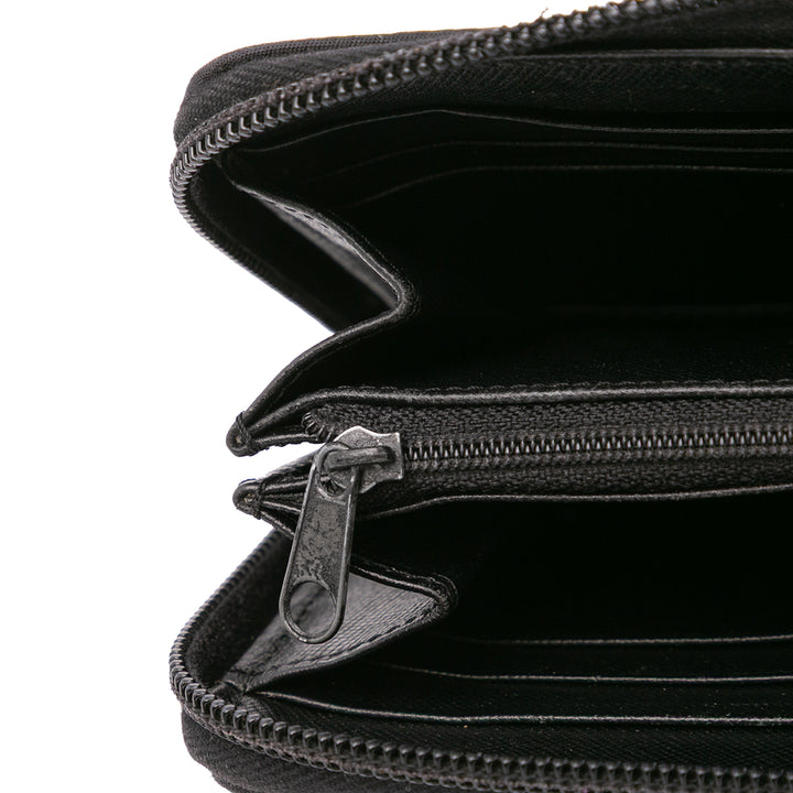 Tessuto Zip Around Long Wallet Black - Gaby Paris
