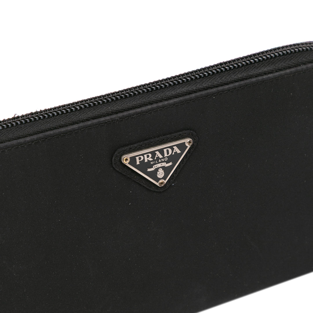Tessuto Zip Around Long Wallet Black - Gaby Paris