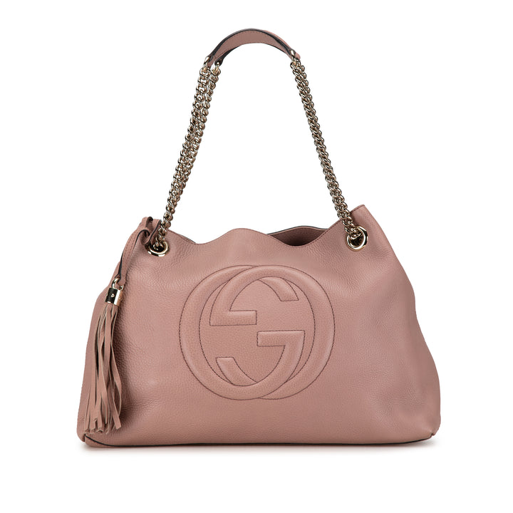 Medium Soho Chain Tote Pink - Gaby Paris