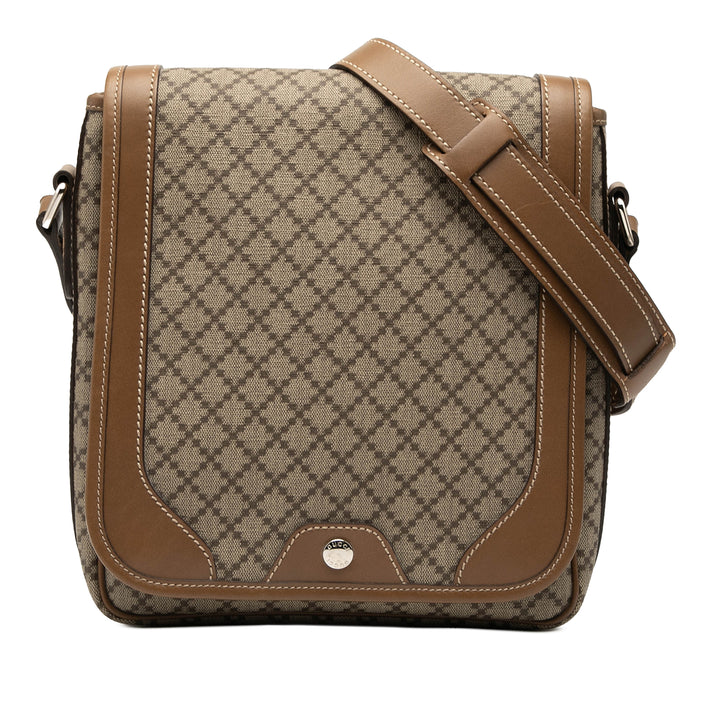 Gucci Diamante Coated Toile Sac porté croisé