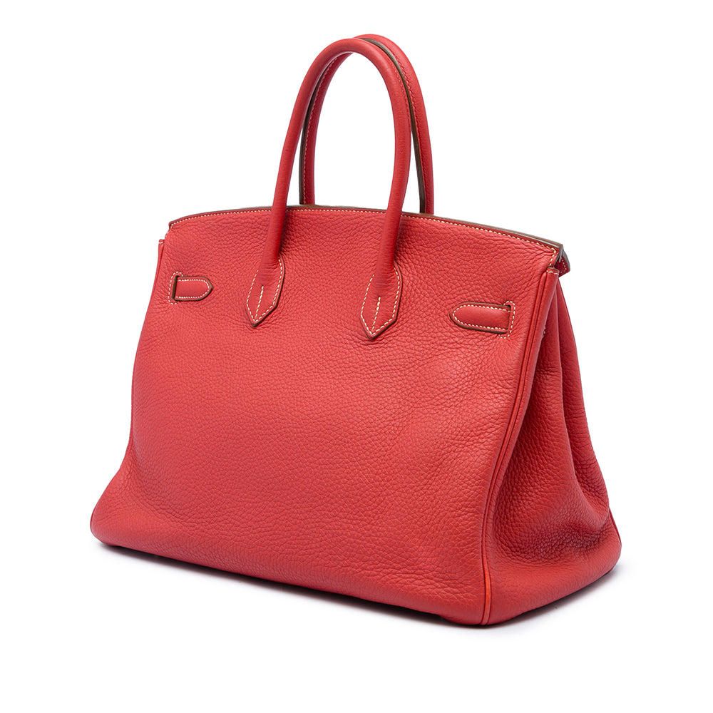 Hermès Sac à main Birkin Retourne 35 Clémence Rouge – vue 2 – GABY PARIS