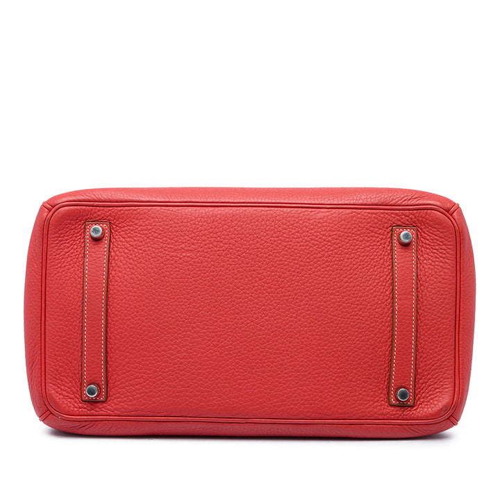 Hermès Sac à main Birkin Retourne 35 Clémence Rouge – vue 3 – GABY PARIS