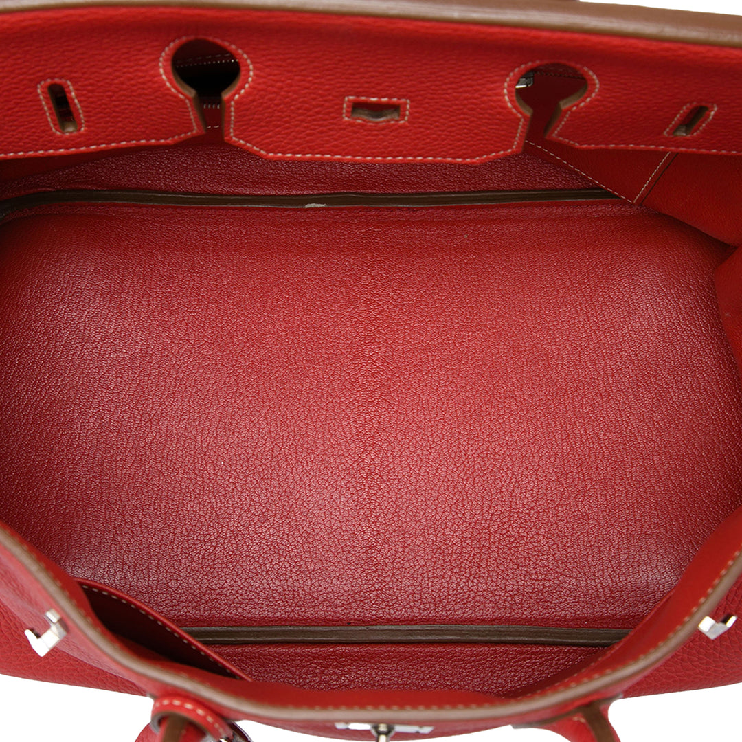 Hermès Sac à main Birkin Retourne 35 Clémence Rouge – vue 4 – GABY PARIS