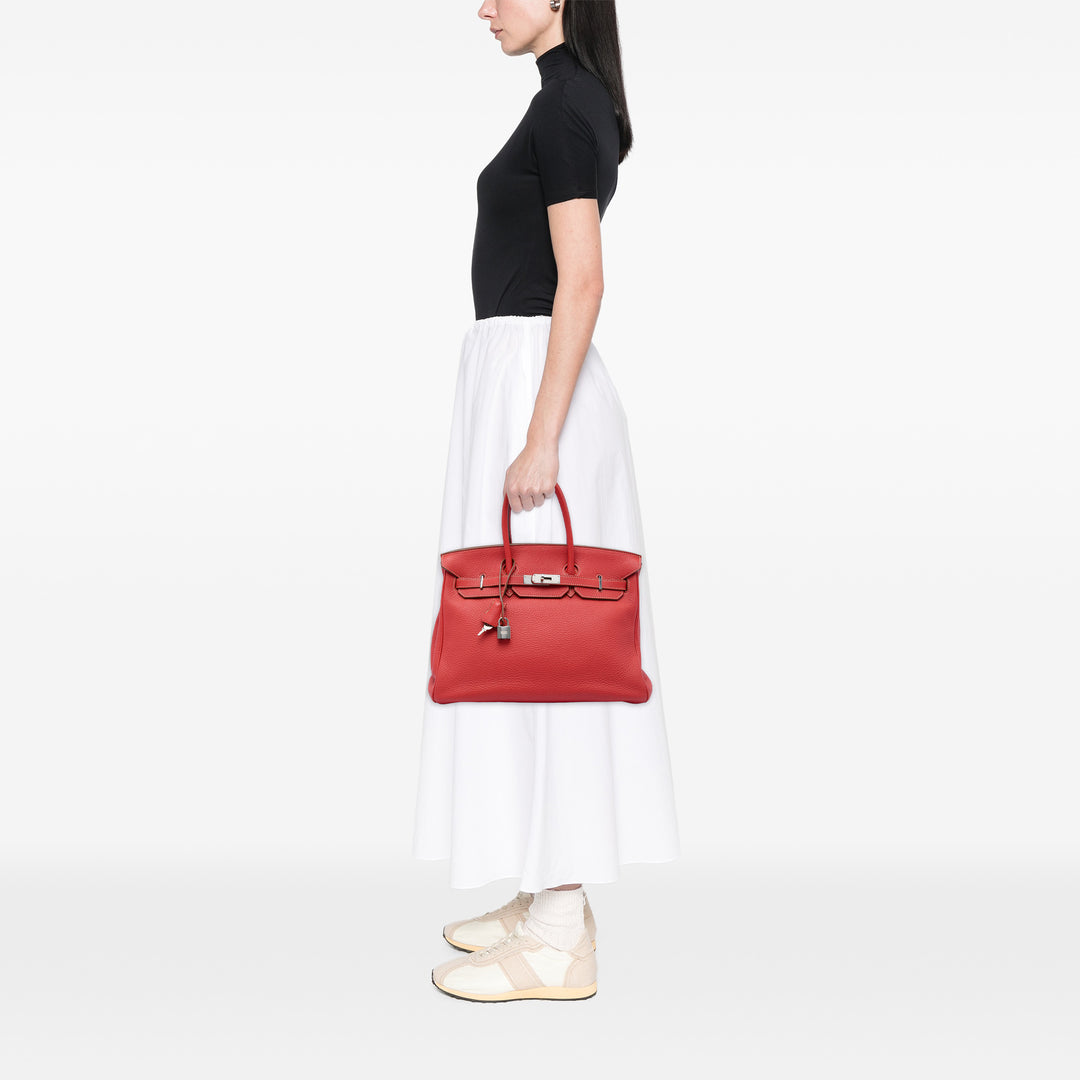 Hermès Sac à main Birkin Retourne 35 Clémence Rouge – vue 5 – GABY PARIS