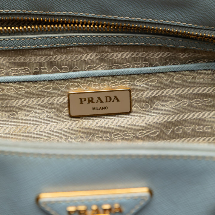 Prada Large Saffiano Lux Galleria Double Zip Sac