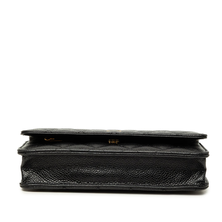 Chanel CC Matelassé Wallet on Chain Cuir caviar Noir – vue 3 – GABY PARIS