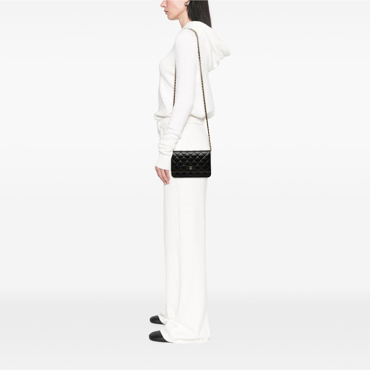 Chanel CC Matelassé Wallet on Chain Cuir caviar Noir – vue 6 – GABY PARIS