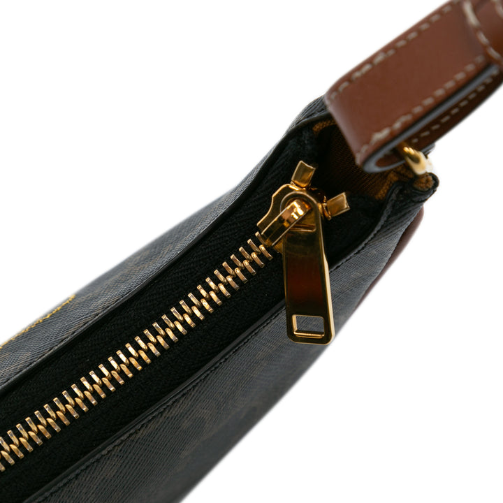 Mini Triomphe Coated Canvas Ava Shoulder Bag Brown - Gaby Paris