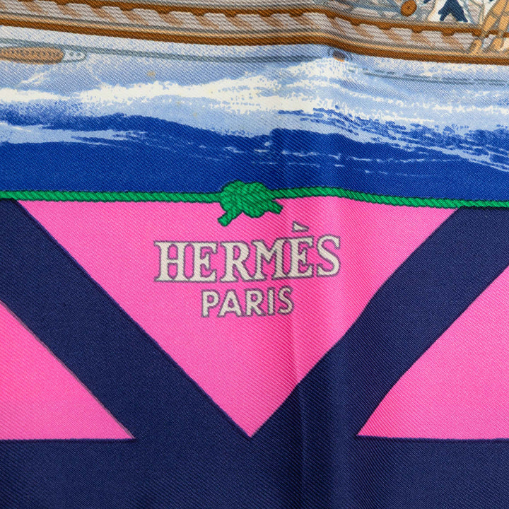 Hermès Rafales Foulard 90 Bleu