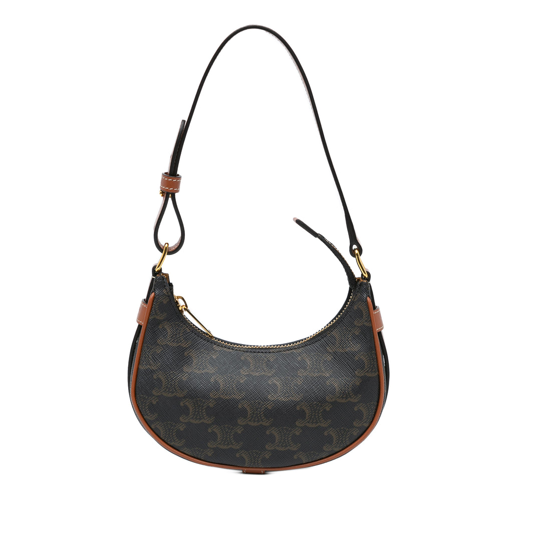 Mini Triomphe Coated Canvas Ava Shoulder Bag Brown - Gaby Paris