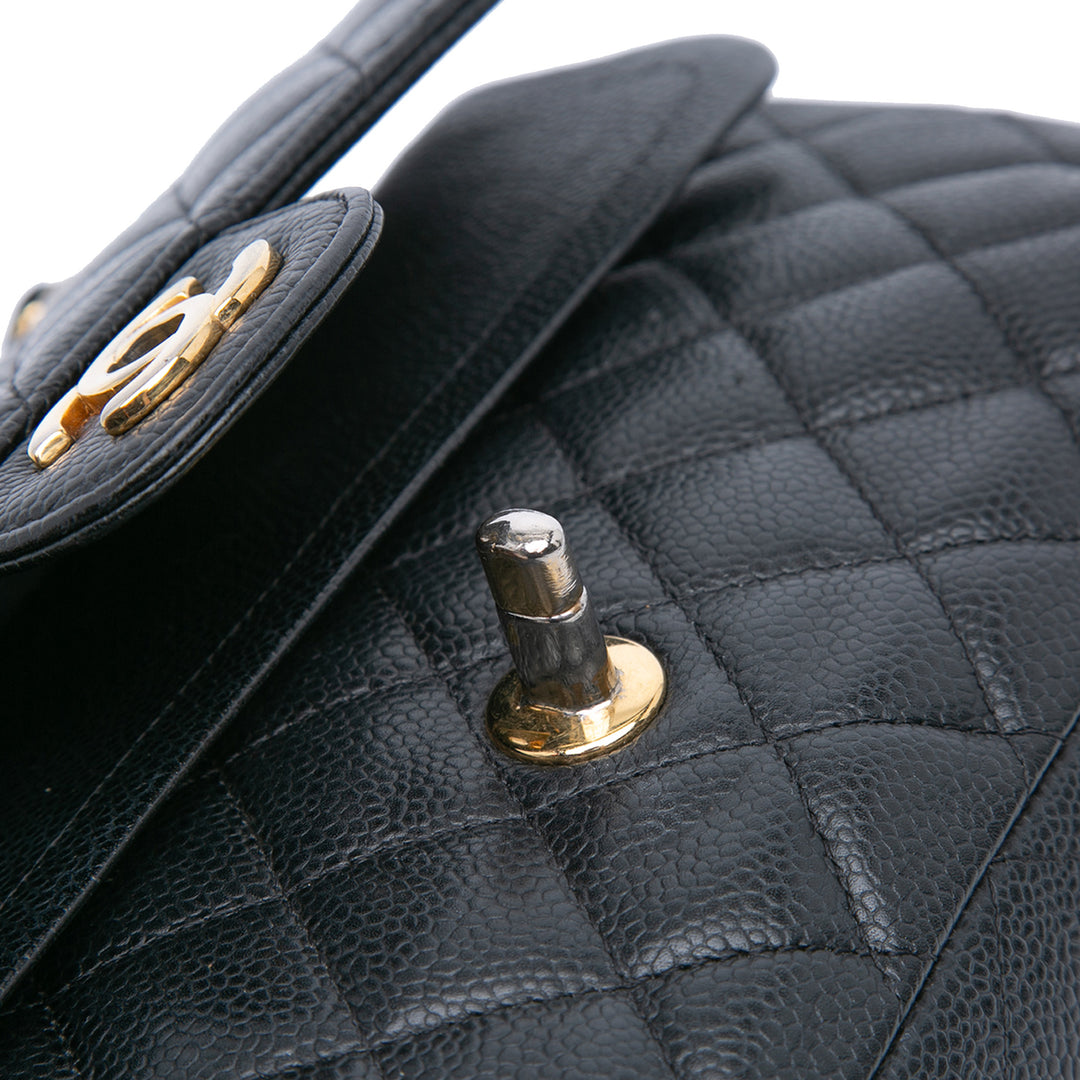 Chanel Medium Classic Caviar Double rabat Noir